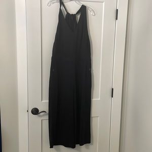 Elevenses Sz L Black Jumper Tie Back Wide Legs Anthropologie